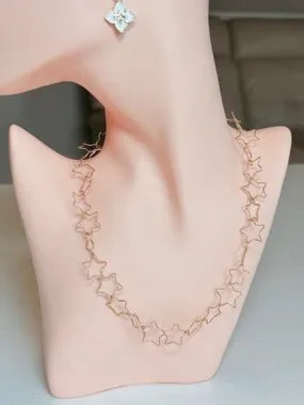Delicate Gold Star Link Necklace